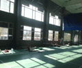 煙臺開發區紅旗置業運動館隔熱膜施工現場